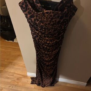 Zara Animal Print Evening Gown